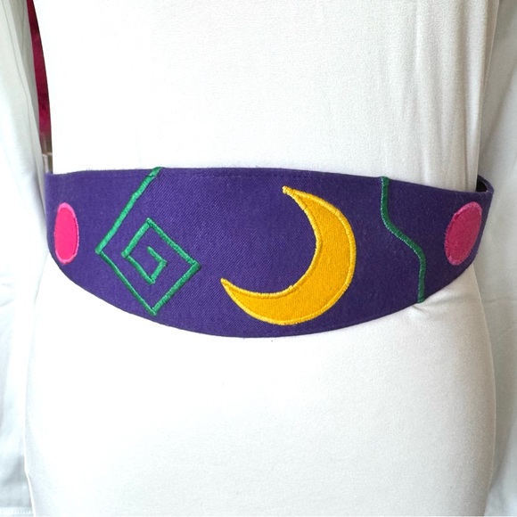 Vintage Ali Miles Colorful Embroidered Belt